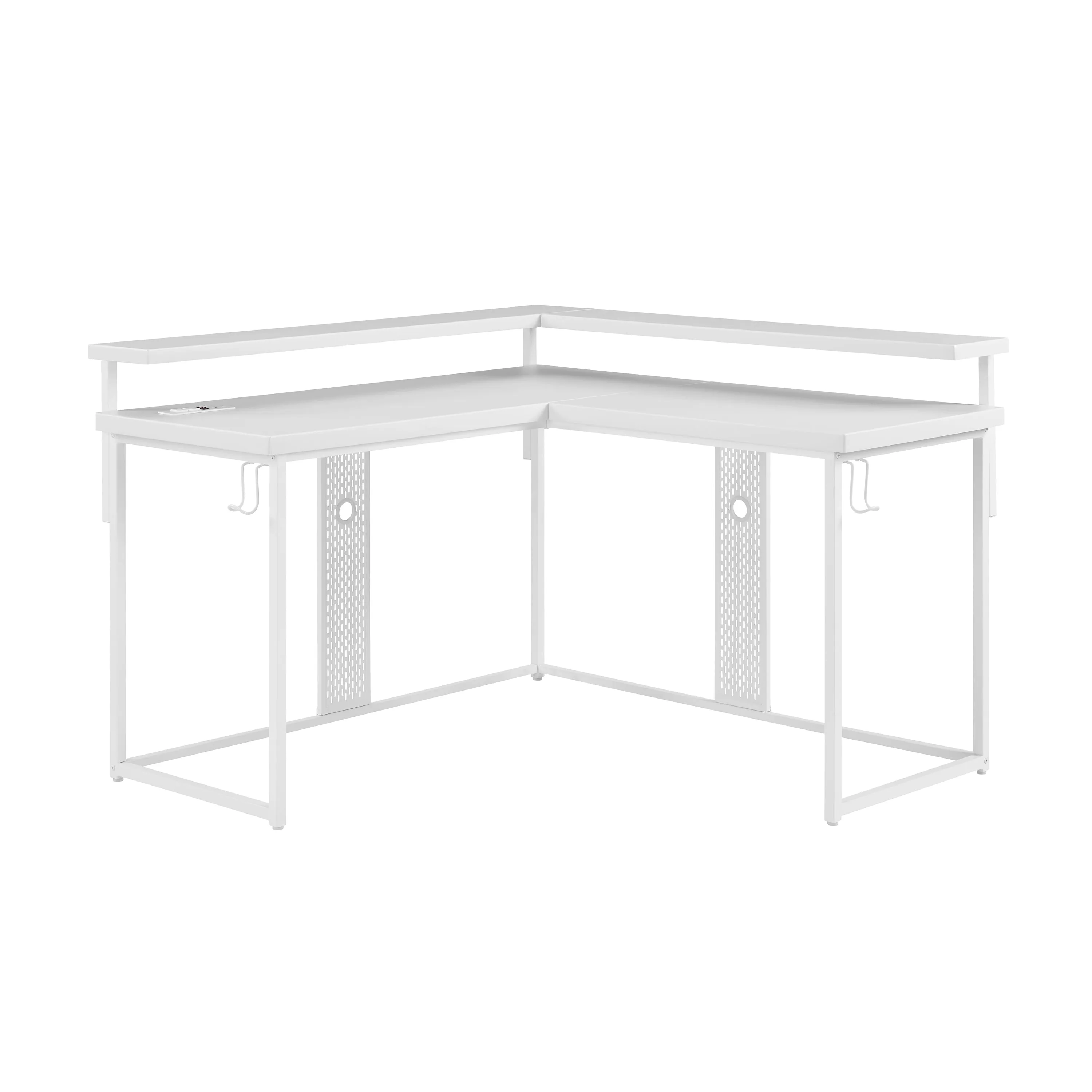 Vince L-Shape Gaming Desk - White