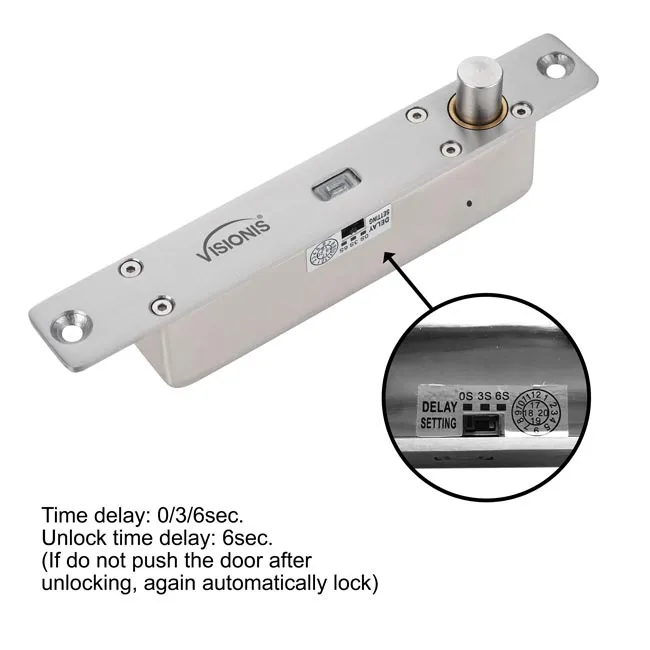 Visionis FPC-5471 One Door Access Control 2,600lbs Electric Drop Bolt Fail Secure   Outdoor Keypad/Reader Standalone With Mini Controller   Wiegand 26, No Software, EM Card, Wireless Receiver Kit