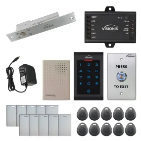 Visionis FPC-5541 One Door Access Control 1,700lbs Electric Drop Bolt Fail Safe Time Delay   Indoor Use Only Keypad/Reader Standalone With Mini Controller   Wiegand 26, No Software, EM Card Kit
