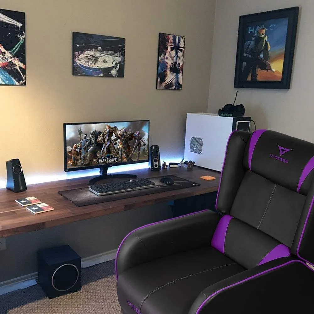 Vitesse Racing Style Single Gaming Recliner & Sofa, Theater Seat