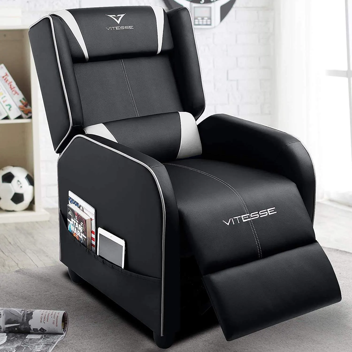 Vitesse Racing Style Single Gaming Recliner & Sofa, Theater Seat