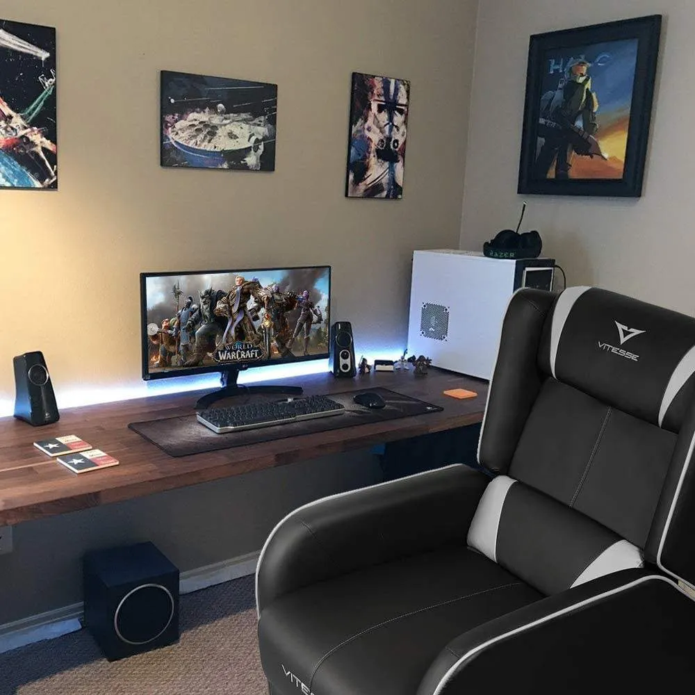 Vitesse Racing Style Single Gaming Recliner & Sofa, Theater Seat