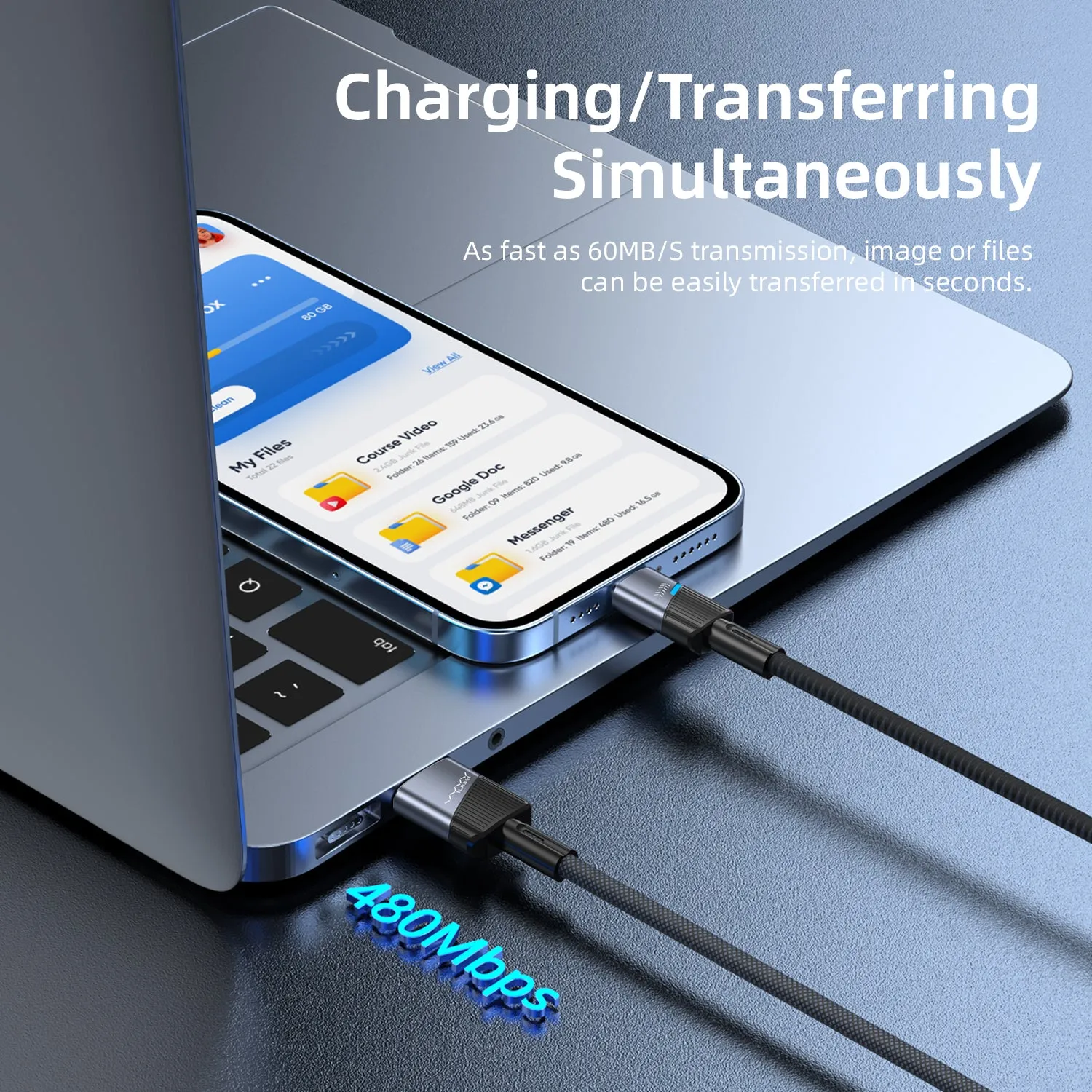 Vyvylabs Prime Series Fast Charging Cable Type-C to Type-C 100W 2M
