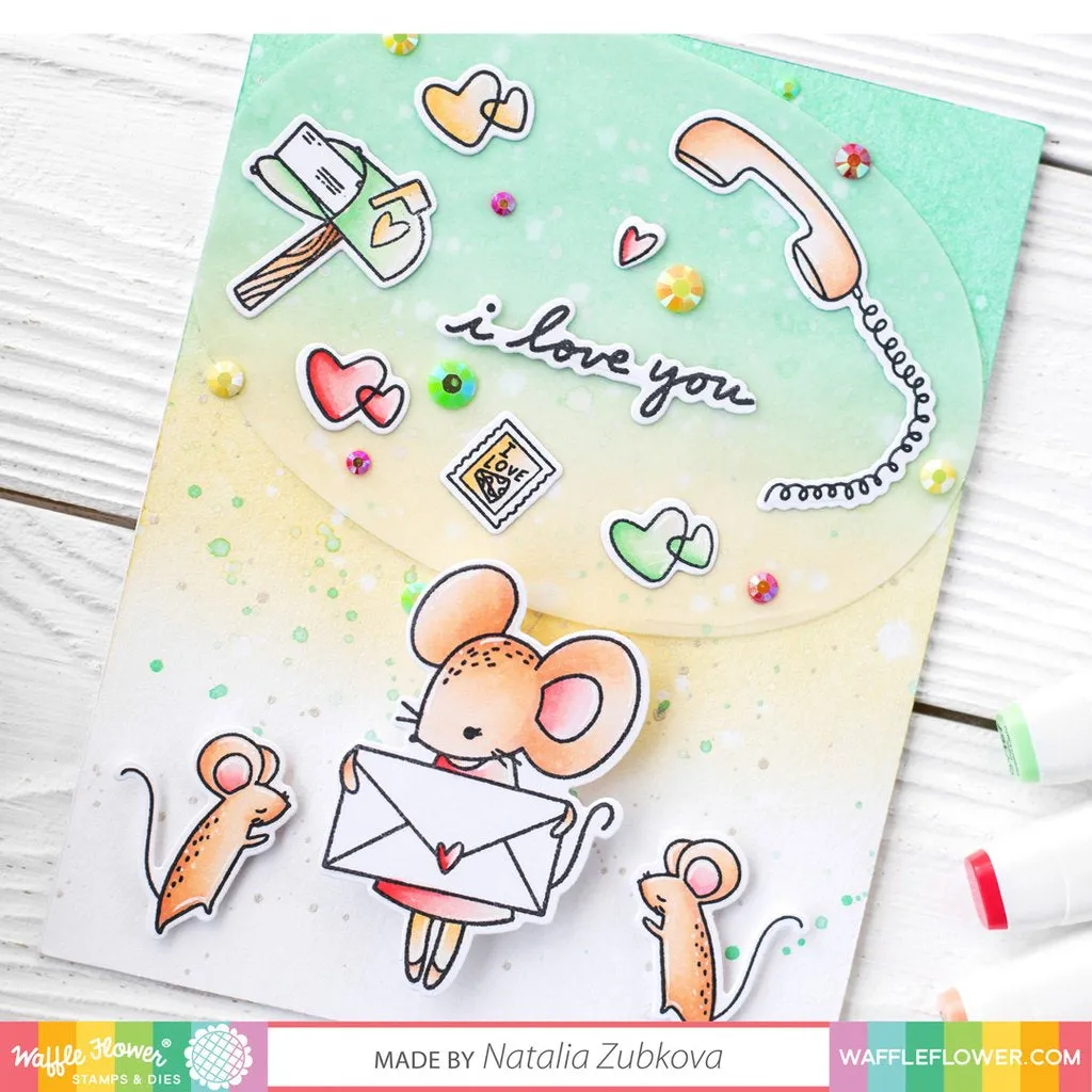 Waffle Flower Die - Sending Love*
