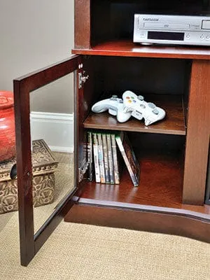 Walker 60-in Electric Fireplace TV Stand in Dark Cherry