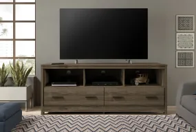 Walnut Oak Wooden Storage Storage TV Stand - Model #9785
