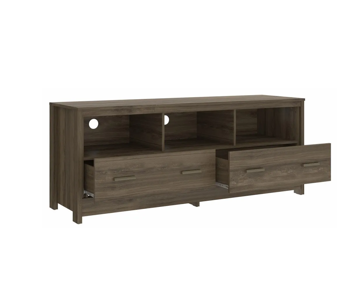 Walnut Oak Wooden Storage Storage TV Stand - Model #9785