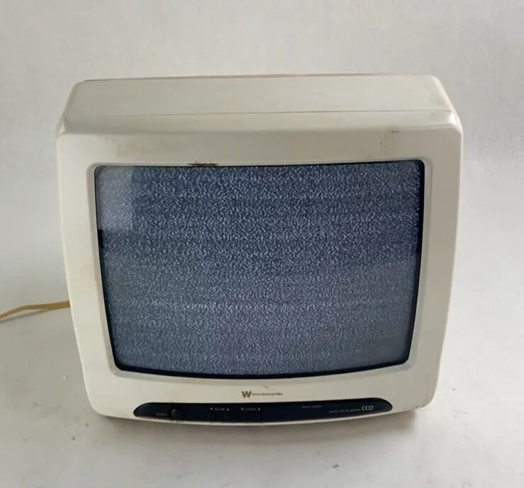 White Westinghouse WT-1305 13" CRT TV Retro Gaming Tested No Remote