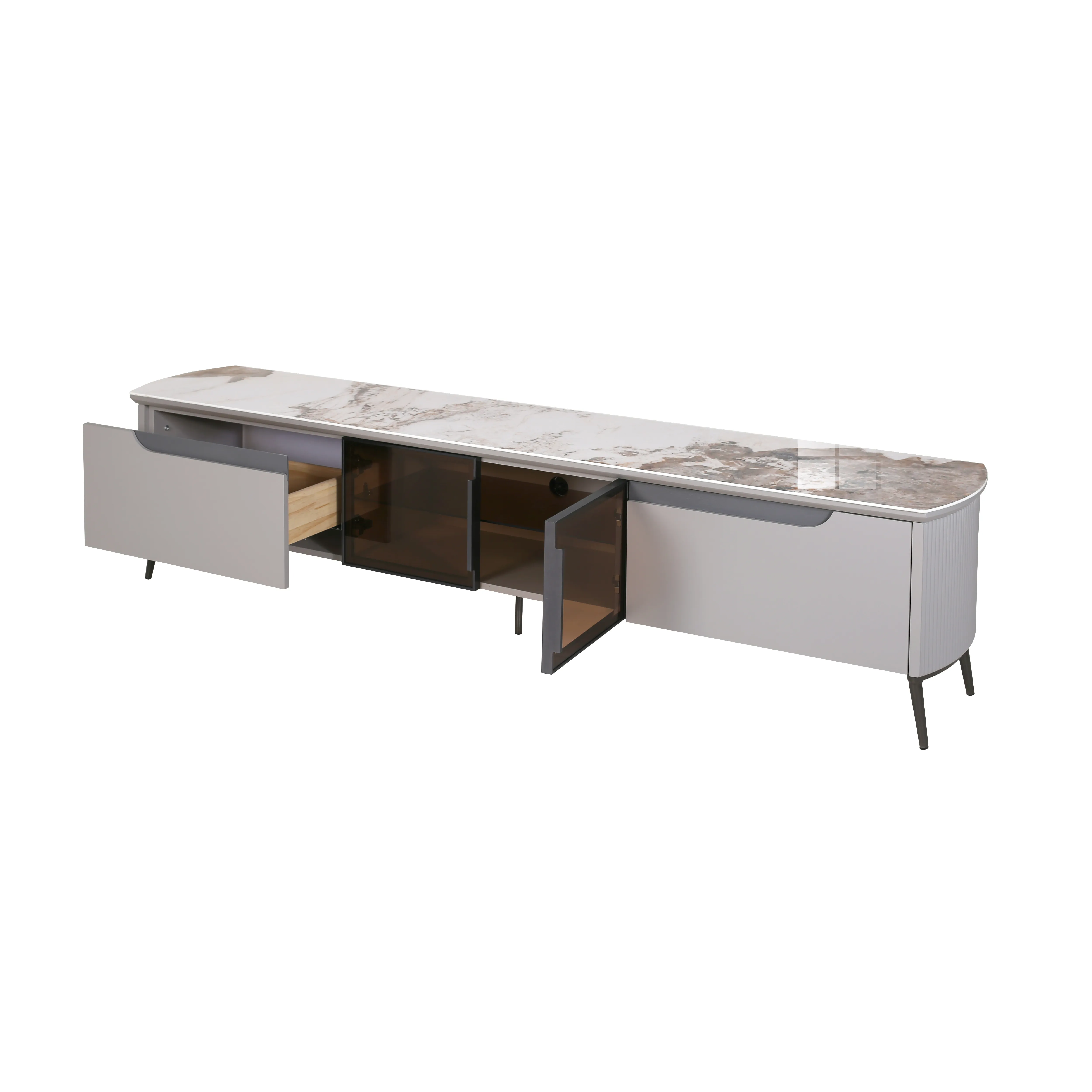 WILLOW 2-Drawer Ceramic TV Stand