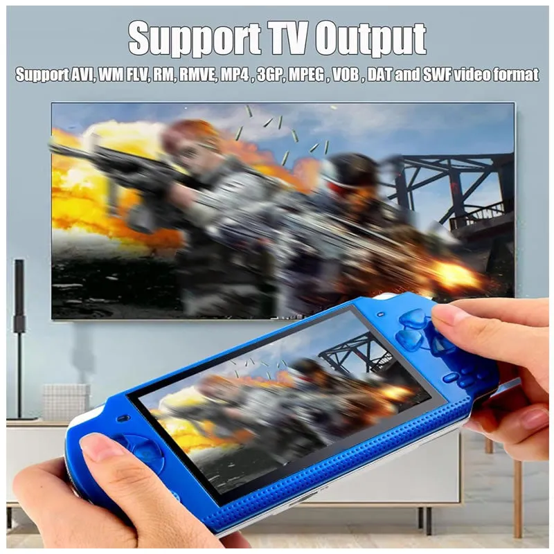 X6 Inch Screen Handheld Video Game Console Ad-244