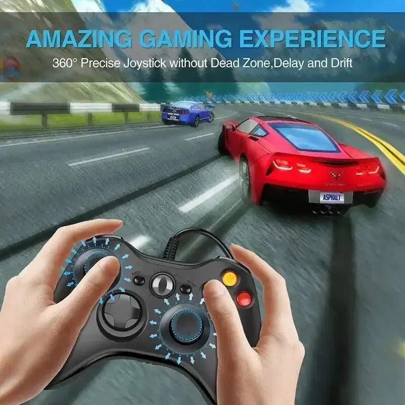 Xbox 360 style wired Slim Pad Game Controller
