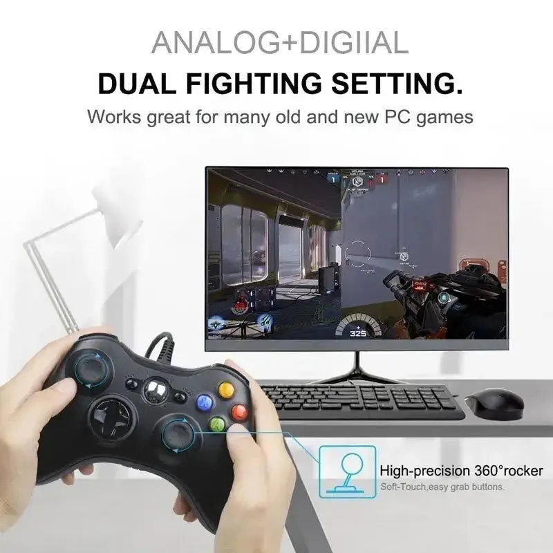 Xbox 360 style wired Slim Pad Game Controller