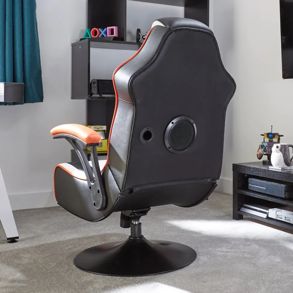 【XRocker電競椅 💺 Autumn Special Offer 🍁勁減優惠】X Rocker Torque 2.1 Dual Pedestal 腰部震動人體工學電競椅 - White 白色 (代理直送及安裝)