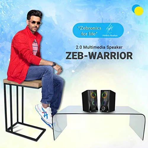 Zebronics Zeb-Warrior 2.0 Multimedia Speaker with Aux Connectivity,USB Powered and Volume Control